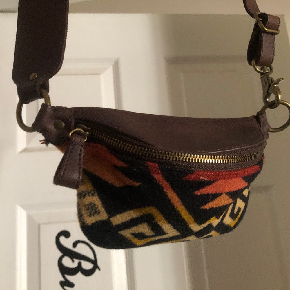 Pendleton Black, Orange & Yellow Mini Crossbody Bag - Picture 3 of 6